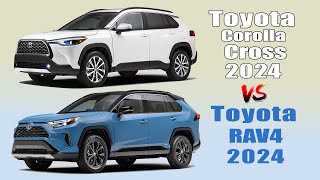 2024 Toyota Corolla Cross vs 2024 Toyota RAV4  Similarities And Differences [upl. by Nadabas29]