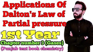 Application of Daltons Law of partial pressure  11th class chemistry  chno3 [upl. by Prader35]