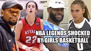 NBA LEGENDS Watching Girls Basketball LeBron Shaq Ja Morant amp MORE [upl. by Eilla]