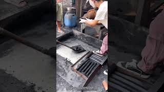 Coal pressing process into compact briquettes [upl. by Assillim848]