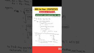 Measures of Dispersion Important Long question solution for 2081 bibekoli vibekoli [upl. by Nyrehtac]