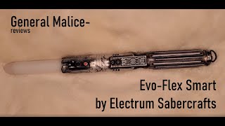 Electrum Sabercrafts Evo Flex Battle Damaged Smart Saber Close Up Review 4K [upl. by Odlawso300]