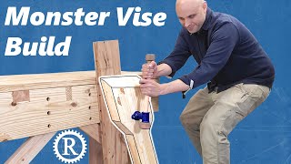 Make a big leg vise from pine [upl. by Yecnuahc]