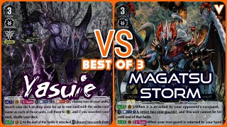 YasuieShirayuki VS Magatsu Storm  Murakumo VS Nubatama  Cardfight Vanguard V Premium Full Game [upl. by Shaia69]