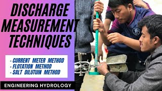 Discharge measurement methods in stream Current meter method Flotation methodSalt Dilution method [upl. by Elocal790]