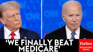 MAJOR DEBATE GAFFE Biden Says We Finally Beat Medicare During First Presidential Debate [upl. by Spohr488]