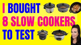 😮I BOUGHT 8 SLOW COOKERS TO REVIEW 🍲Top Best Slow Cookers Reviews 2024  Best Crock Pot Review 2024 [upl. by Caplan]