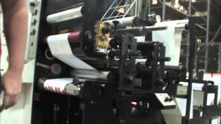 Rotoflex DSI 440 die cutting blank labels [upl. by Sylvan]