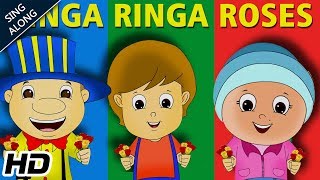 Ringa Ringa Roses HD SING ALONG Nursery Rhyme For Children  Shemaroo Kids [upl. by Magda362]