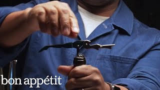 How To Open Wine Like A Pro Use A Wine Key  Bon Appétit [upl. by Morice175]