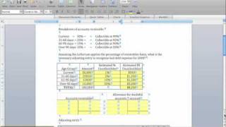 Receivables Example Allowance Method amp Bad Debt Expense [upl. by Amle]