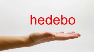 How to Pronounce hedebo  American English [upl. by Trager]