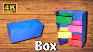 How To Make Paper Box  Making Paper Opening Box  Diy Paper Stepper Box [upl. by Tarah]