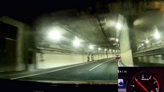 A45 AMG トンネルで爆発音 レブカメラ付 A45 AMG tunnel explosion sound [upl. by Litnahs]