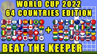 Beat the Keeper World Cup 64 Countries Marble Race Tournament  Marble Race King [upl. by Attenaj950]