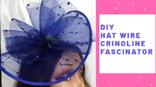 DIY HAT WIRE CRINOLINE FASCINATOR  HOW TO MAKE CRINOLINE FASCINATOR [upl. by Tonjes]