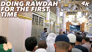 Doing RAWDAH For The First Time  Rawdatul Jannah  Masjid An Nabawi  4K [upl. by Ovatsug]