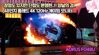 솔직한 후기 48인치 올레드 4K 120Hz 게이밍 모니터 AORUS FO48U [upl. by Adnilasor]