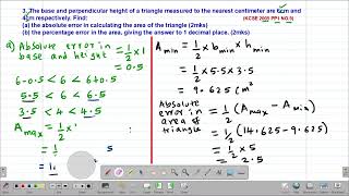 MATH FORM3 APPROXIMATIONS AND ERRORS LESSON 3 [upl. by Namra]