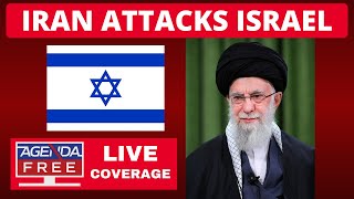 Iran Launches Missile Attack at Israel  LIVE Breaking News Coverage with Hezbollah Updates [upl. by Tamaru]