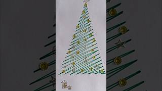 Carte Dessin sapin de Noël 🎄 loisirs créatifs bricolage de Noël Christmas 🎅 [upl. by Tsuda]