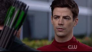 Crisis On Infinite Earths Hour One  Barry tells Oliver he dies in Crisis [upl. by Aneeres386]