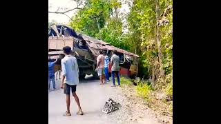 Bus accident at north amp middle Andaman reels viral shorts [upl. by Amathist]