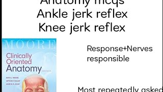 Ankle jerk reflex knee jerk reflexanatomy mcqsklm clinical anatomy mbbs [upl. by Angid]