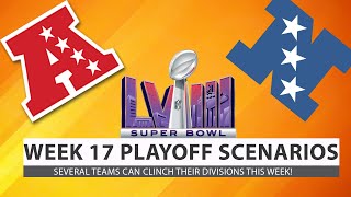 Possible NFL Playoff Clinching Scenarios for Week 17 [upl. by Roddie201]