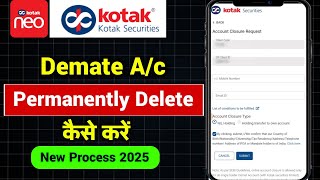 kotak securities ka account kaise close kare online  kotak securities account close online [upl. by Nired]