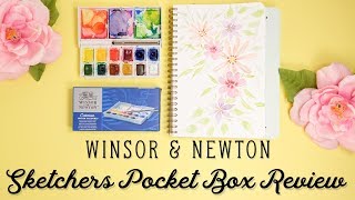 Winsor amp Newton Sketchers Pocket Box Review Beginners Watercolour Set [upl. by Sanalda]