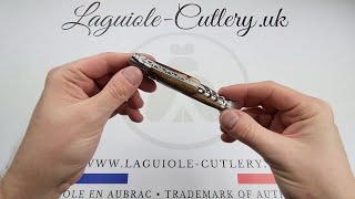 Laguiole Knife with Corkscrew Pistachio Wood  Laguiole UK [upl. by Annaid245]