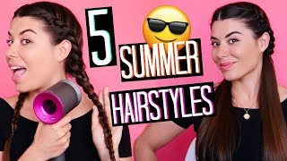 5 SUMMER HAIRSTYLES 2019  5 ACCONCIATURE SUPER FACILI E VELOCI PER LESTATE  Adriana Spink [upl. by Flori]