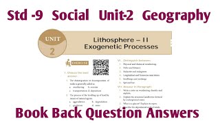 9th Std Social Geography Unit 2 Book Back  Lithosphere II Endogenetic Processes [upl. by Ennairac]