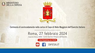 Cerimonia di avvicendamento nella carica di Capo di Stato Maggiore dellEsercito [upl. by Acessej390]