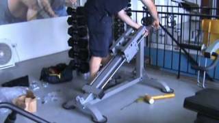 Powertec Leg Sled Assembly Video Part 2mpg [upl. by Ynaffital]