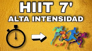 BENEFICIOS del ENTRENAMIENTO HIIT COMPLETO  RUTINA 7 MINUTOS con TEMPORIZADOR SIN MATERIALES [upl. by Pappas]