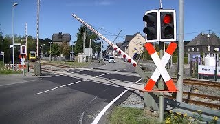 Spoorwegovergang Ingelbach D  Railroad crossing  Bahnübergang [upl. by Ahsela711]