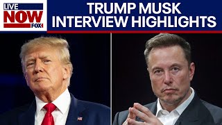 Trump Elon Musk interview focuses on assassination attempt after glitches  LiveNOW from FOX [upl. by Glassco]