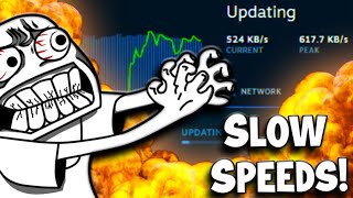 STEAM Downloads are BROKEN  Low Disk Usage and Slow Download Speeds [upl. by Craven]