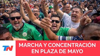 Marcha federal en Plaza de Mayo los gremios combativos se movilizan contra las medidas del Gobierno [upl. by Fredra]