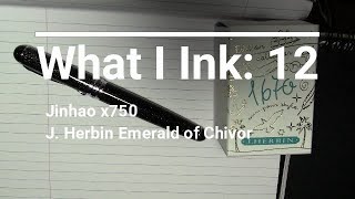 What I Ink Episode 12 Jinhao x750 Shimmering Sands  J Herbin Emerald of Chivor [upl. by Aurelius365]