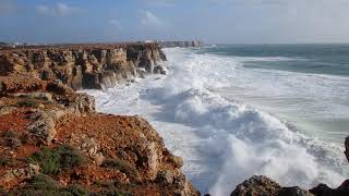 Storm tormenta Sagres Portugal 2018 big waves волны [upl. by Nevaj]