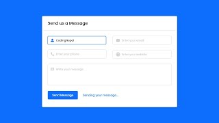 Create a Working Contact Form in HTML CSS JavaScript amp PHP [upl. by Htebyram]