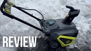 Yardworks 96V Single Stage Cordless Snowblower 21in REVIEW [upl. by Ycul]