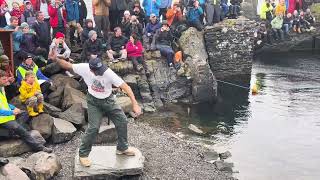 World Stone Skimming Championships 2023 Dougie Isaacs threestone qualification [upl. by Nymrak]