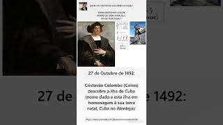 O ENIGMA DE CRISTÓVÃO COLOMBO COLON [upl. by Recha746]