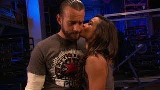 AJ kisses CM Punk Raw June 11 2012 [upl. by Yliah]