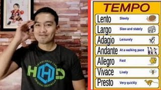 Grade 6 Music Tempo4th Grading Tagalog [upl. by Eseer]