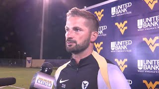 WATCH WVU mens soccer head coach Dan Stratford recaps 22 draw with UNC Greensboro [upl. by Walrath]